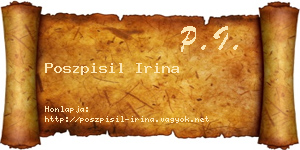Poszpisil Irina névjegykártya